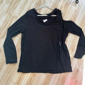Haptics by holly harper long sleeve one cold shoulder top